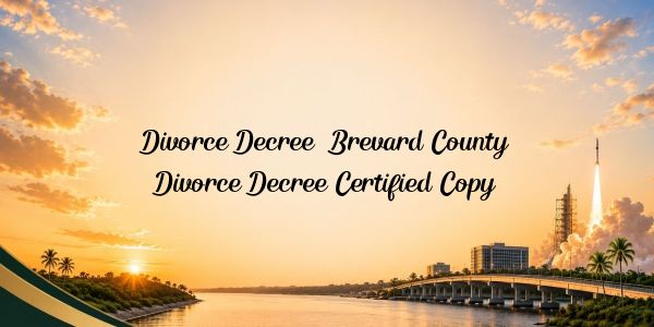 Divorce Decree: Brevard County Divorce Decree Certified Copy